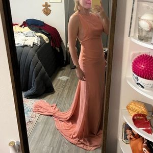 Blush Open Back Gown